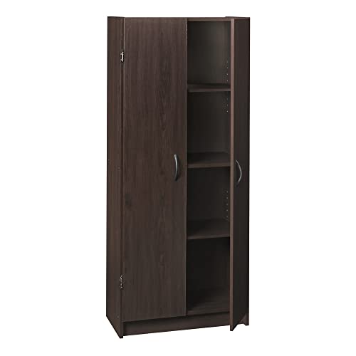 White 2 Door Pantry Cabinet with Adjustable Shelves R925