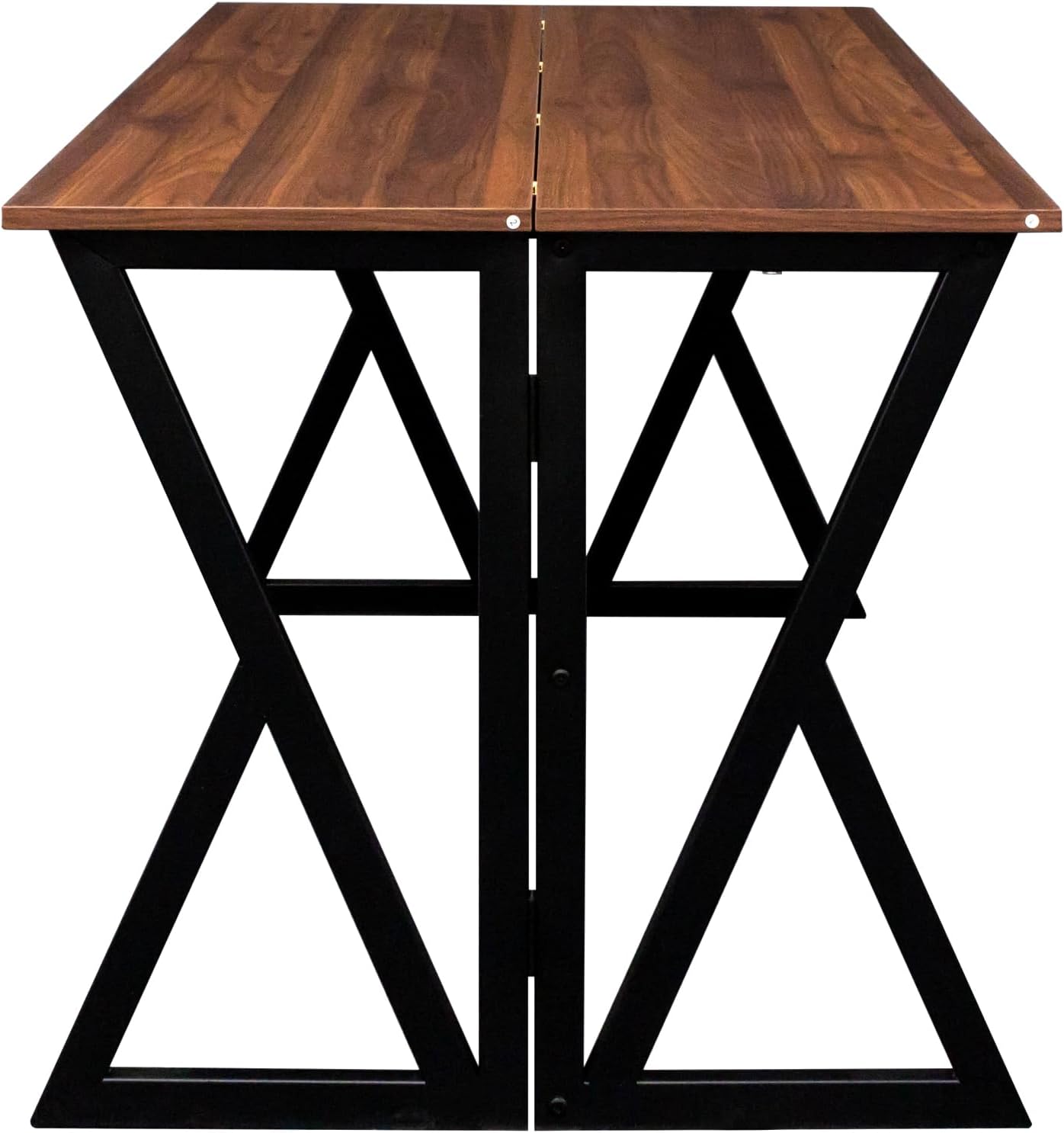Walnut Brown Wood Drop Leaf Dining Table F70612