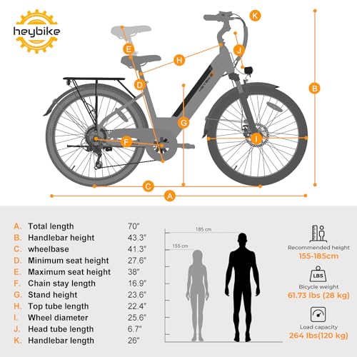 26" Electric Commuter Bike with 750W Motor, 468Wh Removable Battery, 7-Speed and Front Suspension Z9460
