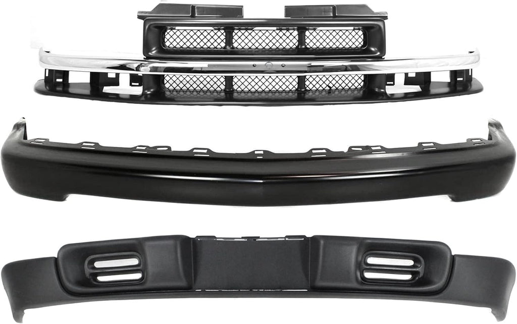 Front Bumper Kit Compatible With 1998-2003 Chevrolet S10 Q493