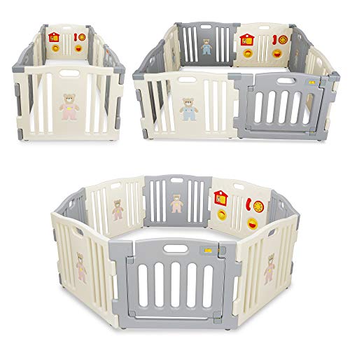 8 Panel Baby Playpen (Blue) F5799