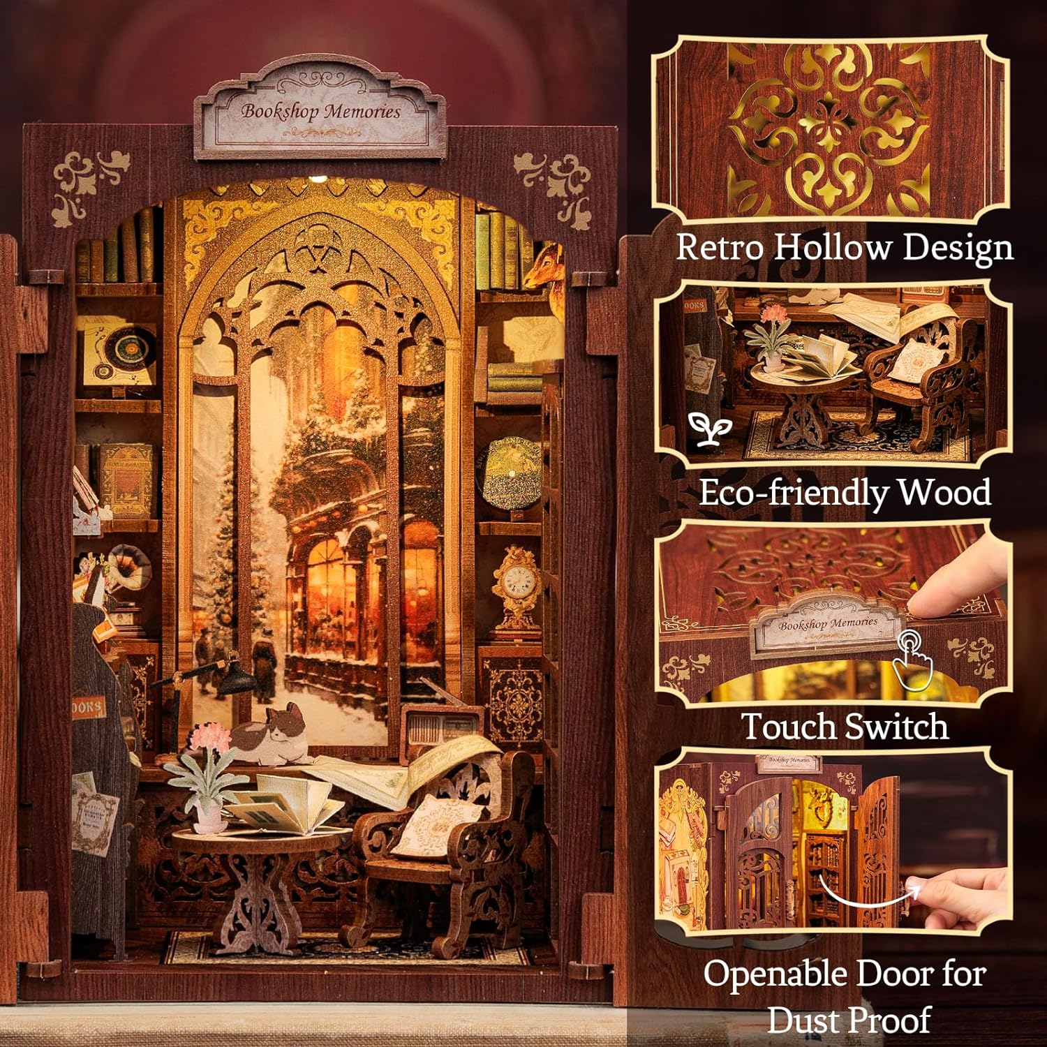 3D Wooden Puzzle Book Nook Kit L1471