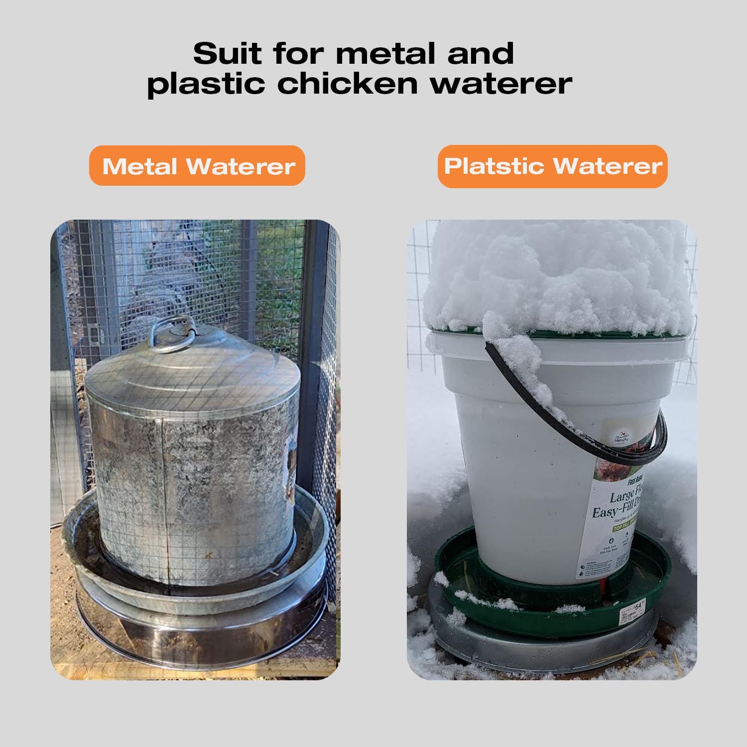 Chicken Water Heater Base Stainless Steel Heater B47565