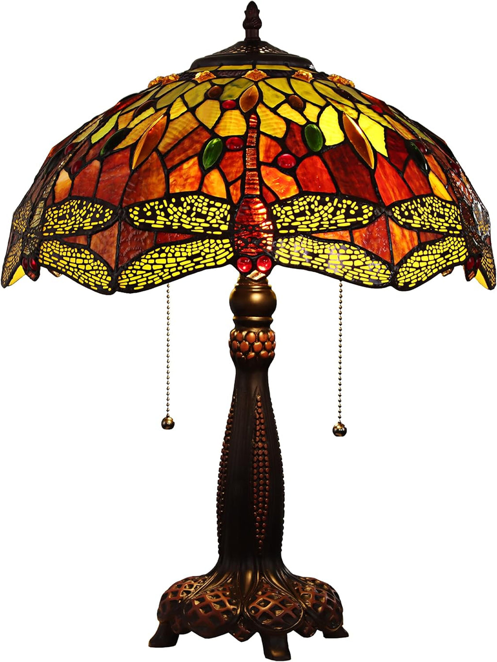 Tiffany-Style 2 Light Dragonfly Table Lamp 16" Shade R57630