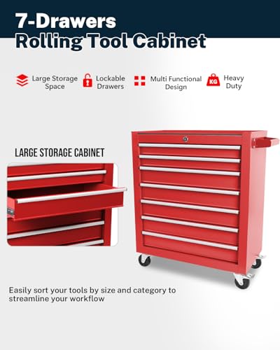 Black 5-Drawer Rolling Tool Chest Z464276
