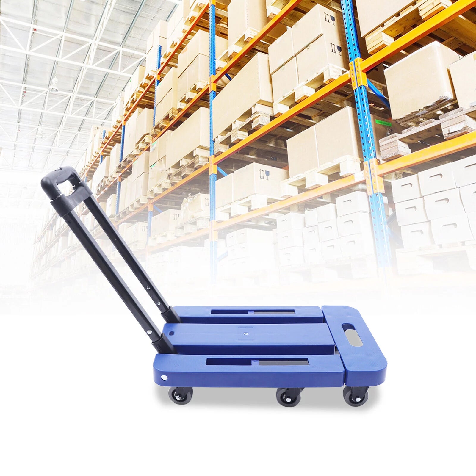 Folding Dolly Trolley with 6 Wheels T8712