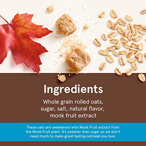 Lower Sugar Maple & Brown Sugar Instant Oatmeal, 10-Count 1.19oz Boxes (Pack of 6) A4345