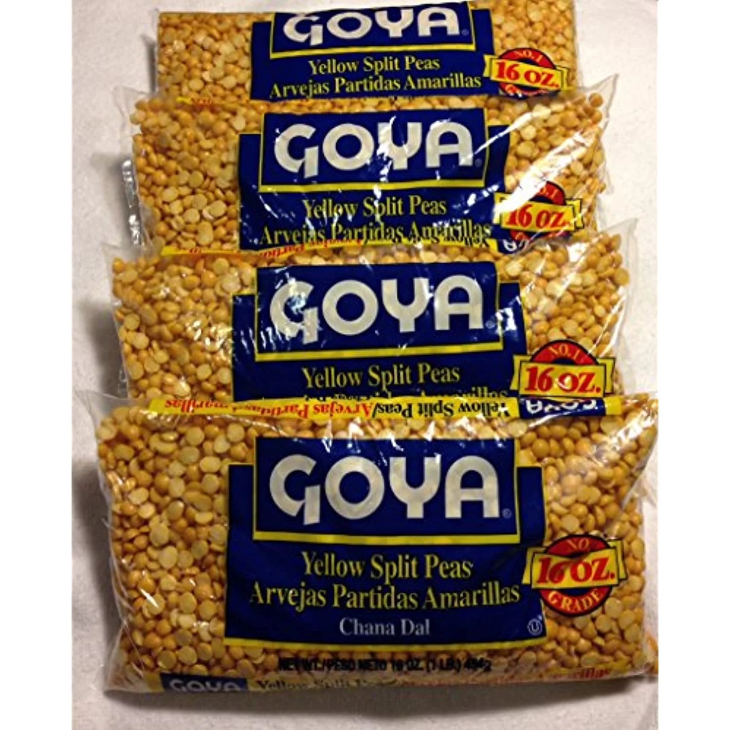 Dried Yellow Split Peas - Four 1 Lb Bags G9523