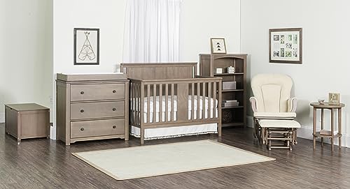 3 Drawer Dresser with Removable Changing Table Topper (Cool Gray) Q929534