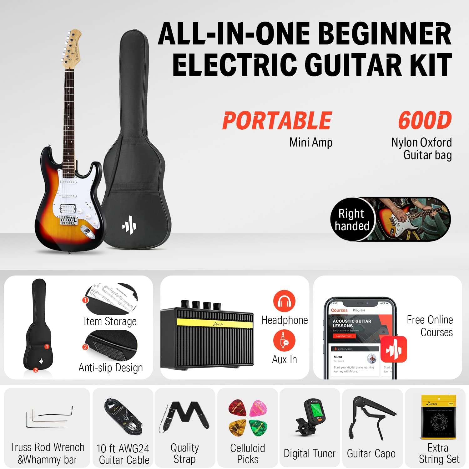 39 Inch Full Size Electric Guitar C734046