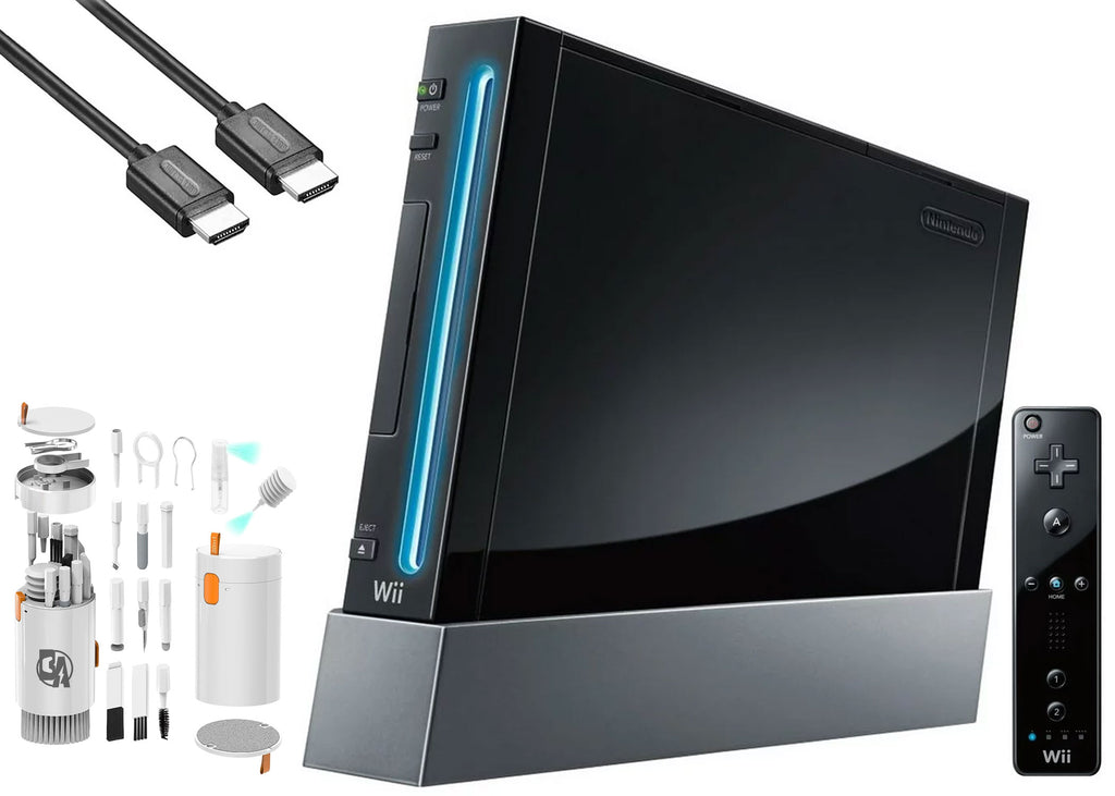 Black Gaming Console Bundle with HDMI Cable Cleaning Kit H308200