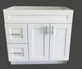 White Shaker Single-sink Bathroom Vanity Base Cabinet 36 Wide x 21 Deep W6020