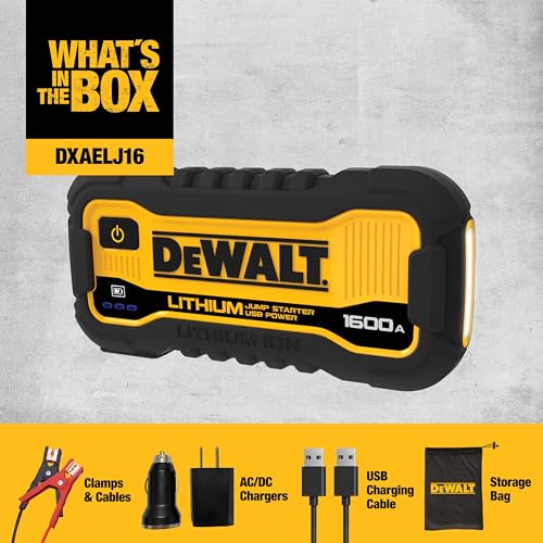 1600 Peak Amp Jump Starter Battery Booster with USB Power Station V17696
