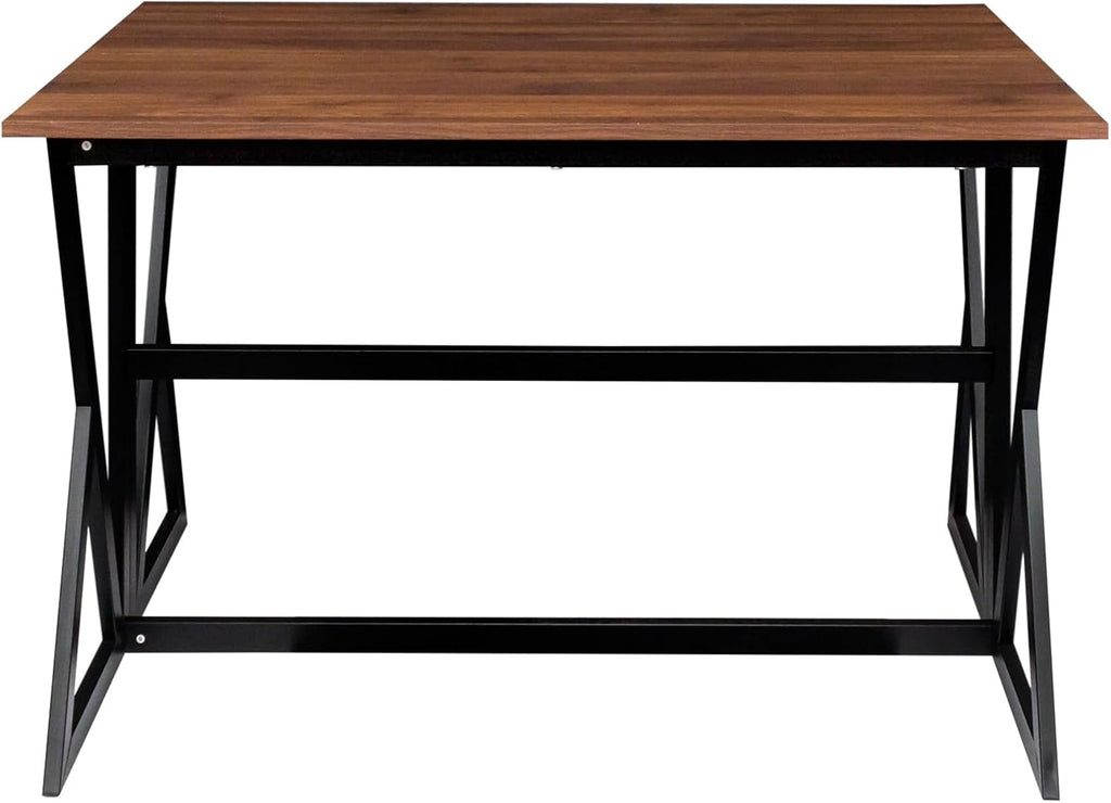 Walnut Brown Wood Drop Leaf Dining Table F70612