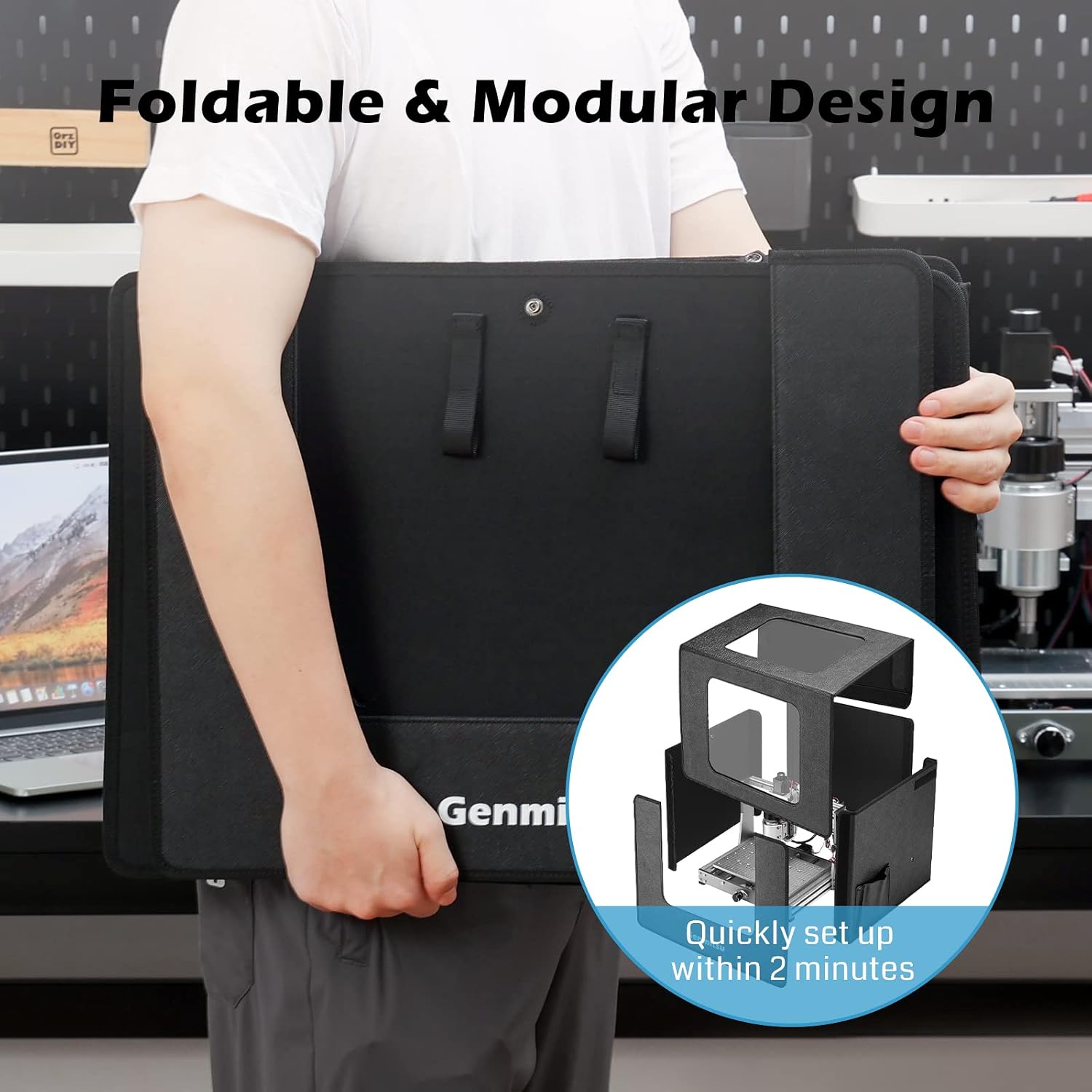 CNC Router Machine 3 Axis Engraver with Enclosure 520 x 475 x 405mm Z42276