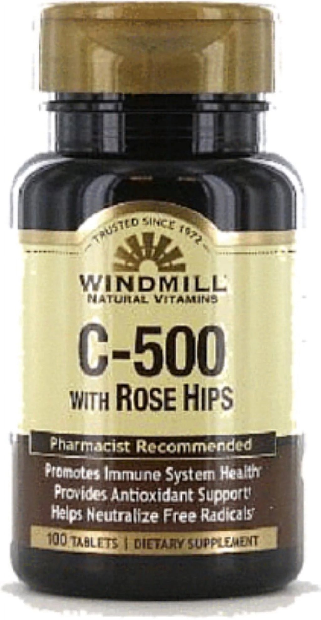 Vitamin C-500 Tablets Rose Hips 100 Tablets Pack of 2 F3423