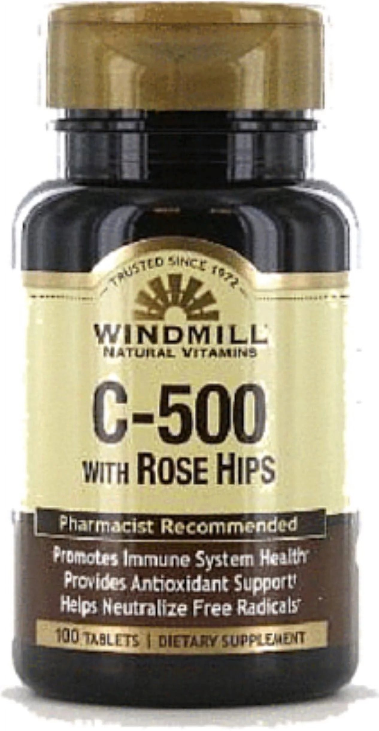 Vitamin C-500 Tablets Rose Hips 100 Tablets Pack of 2 F3423