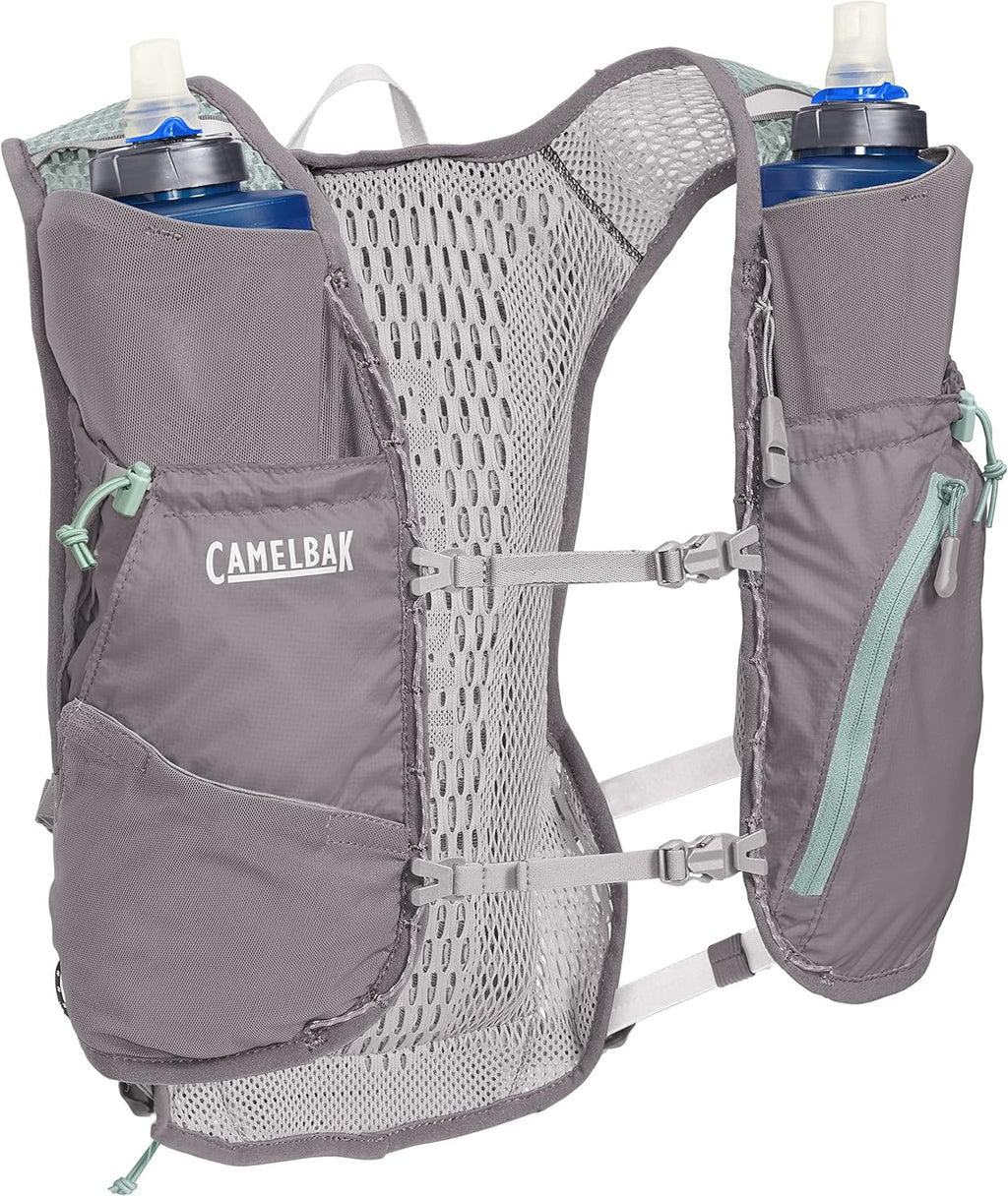 Women’s Running Hydration Vest 34oz, Silver/Blue Haze U812196