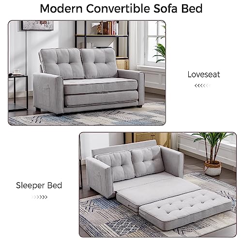 Blue Loveseat Sofa with Pull-Out Bed R5562