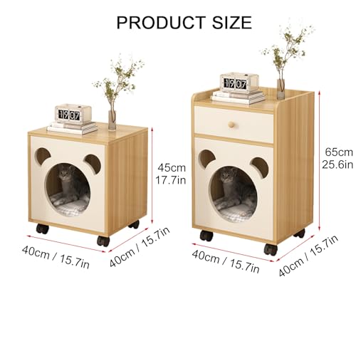 Cat House Side Table with Drawers B269