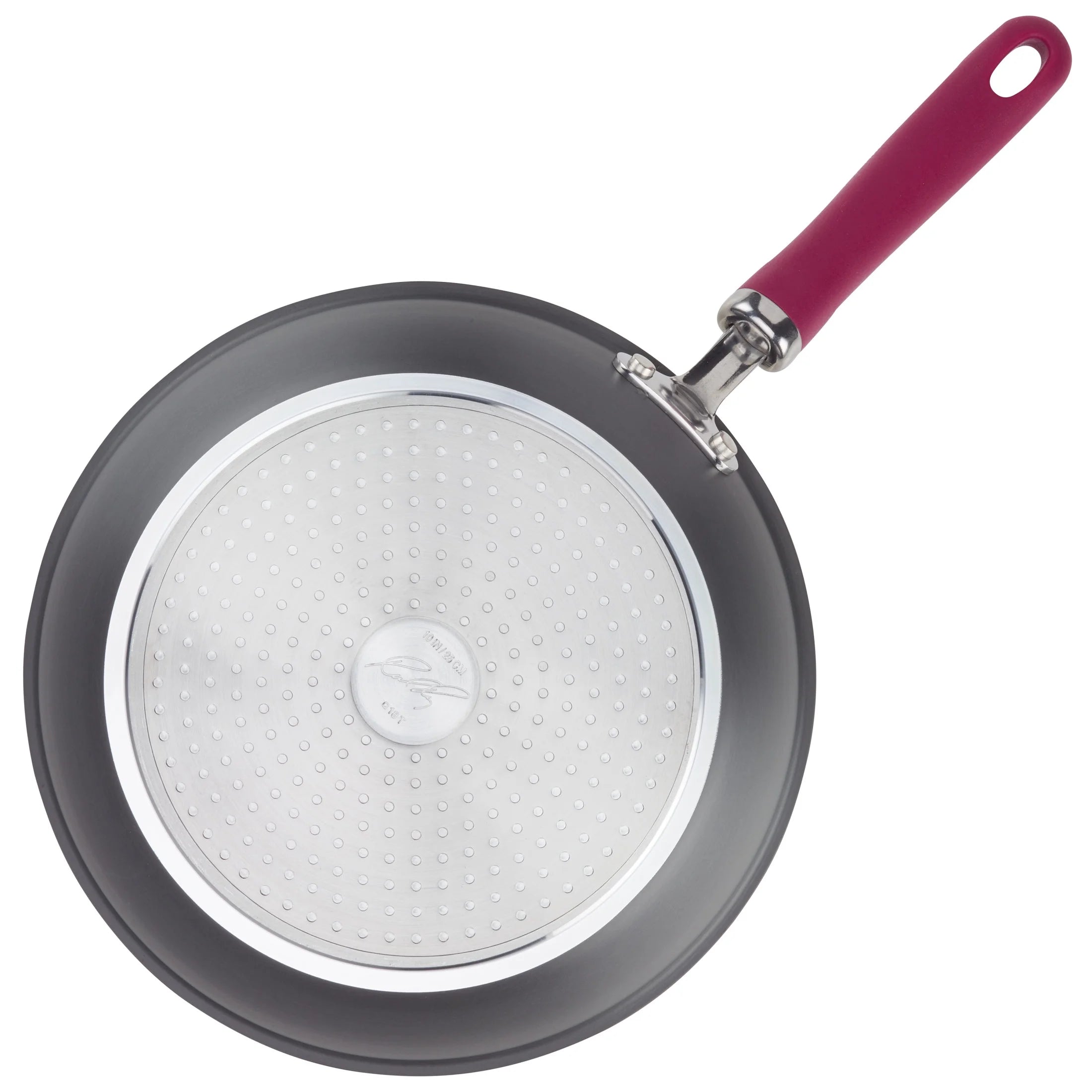 11 Piece Nonstick Pots and Pans Set, Burgundy Handles O666