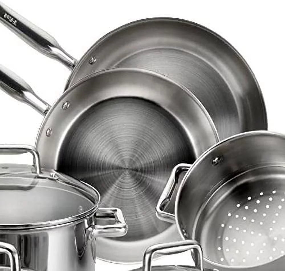 12-Piece Tri-Ply Stainless Steel Cookware Set I433624