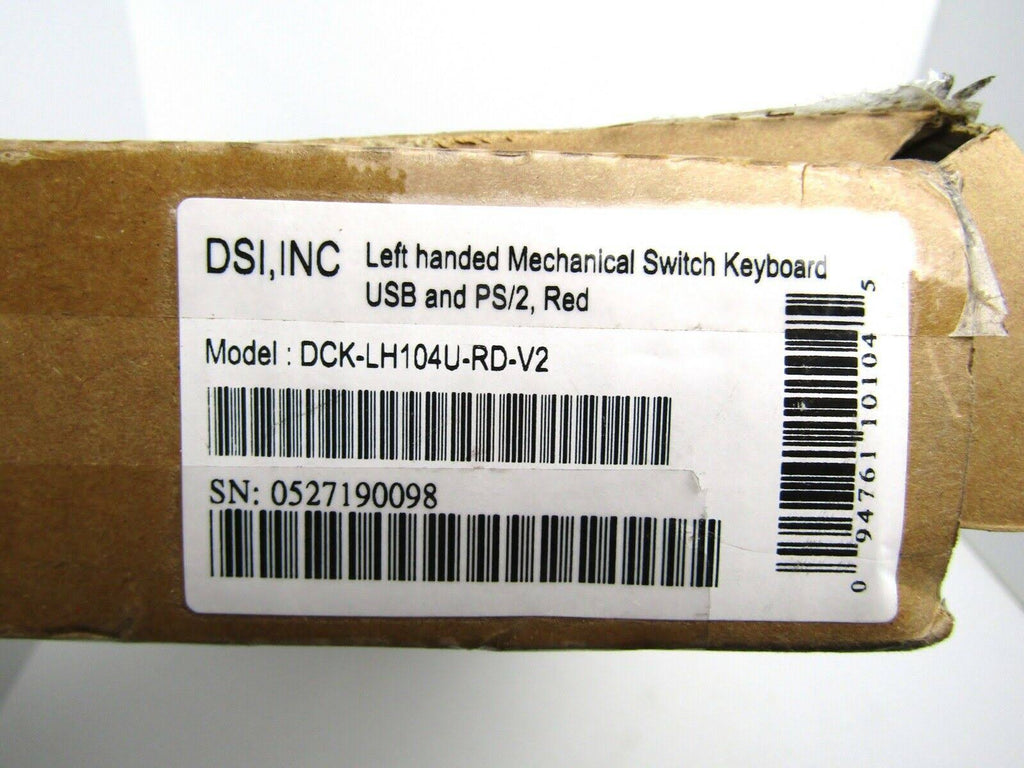 Left Handed Wired Mechanical Keyboard with Cherry Red Switches M6401