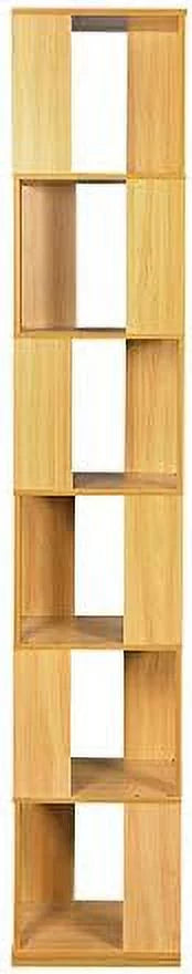 Black Walnut 6 Tier Wooden Bookcase Z41256