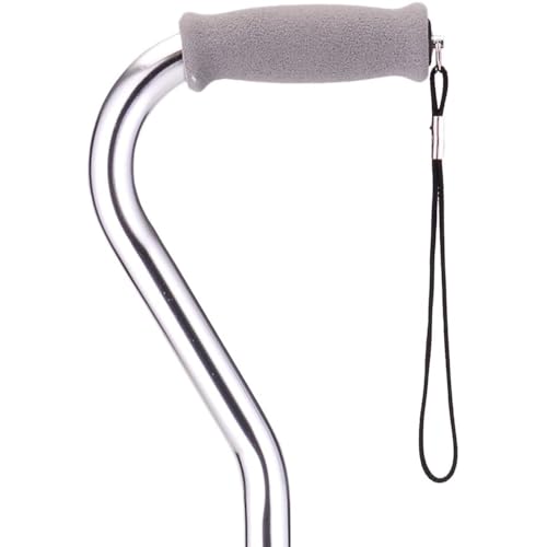 Black Lightweight Adjustable Walking Cane with Offset Handle X203627