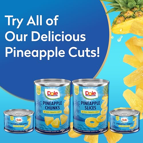 Pineapple Tidbits in 100% Pineapple Juice, 20 Oz (Pack of 6) A715181