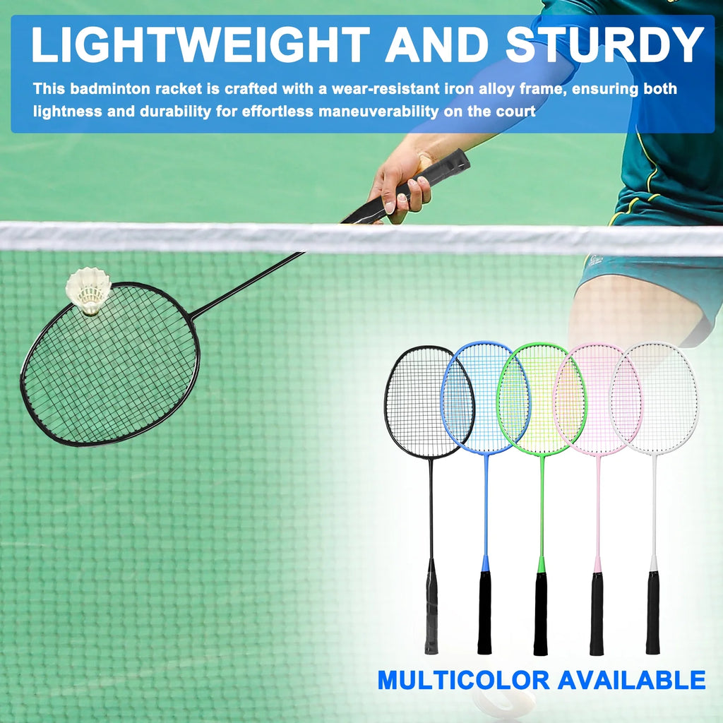 Sports Badminton Racquets Set Lightweight 2 Player Racket Sets G70867