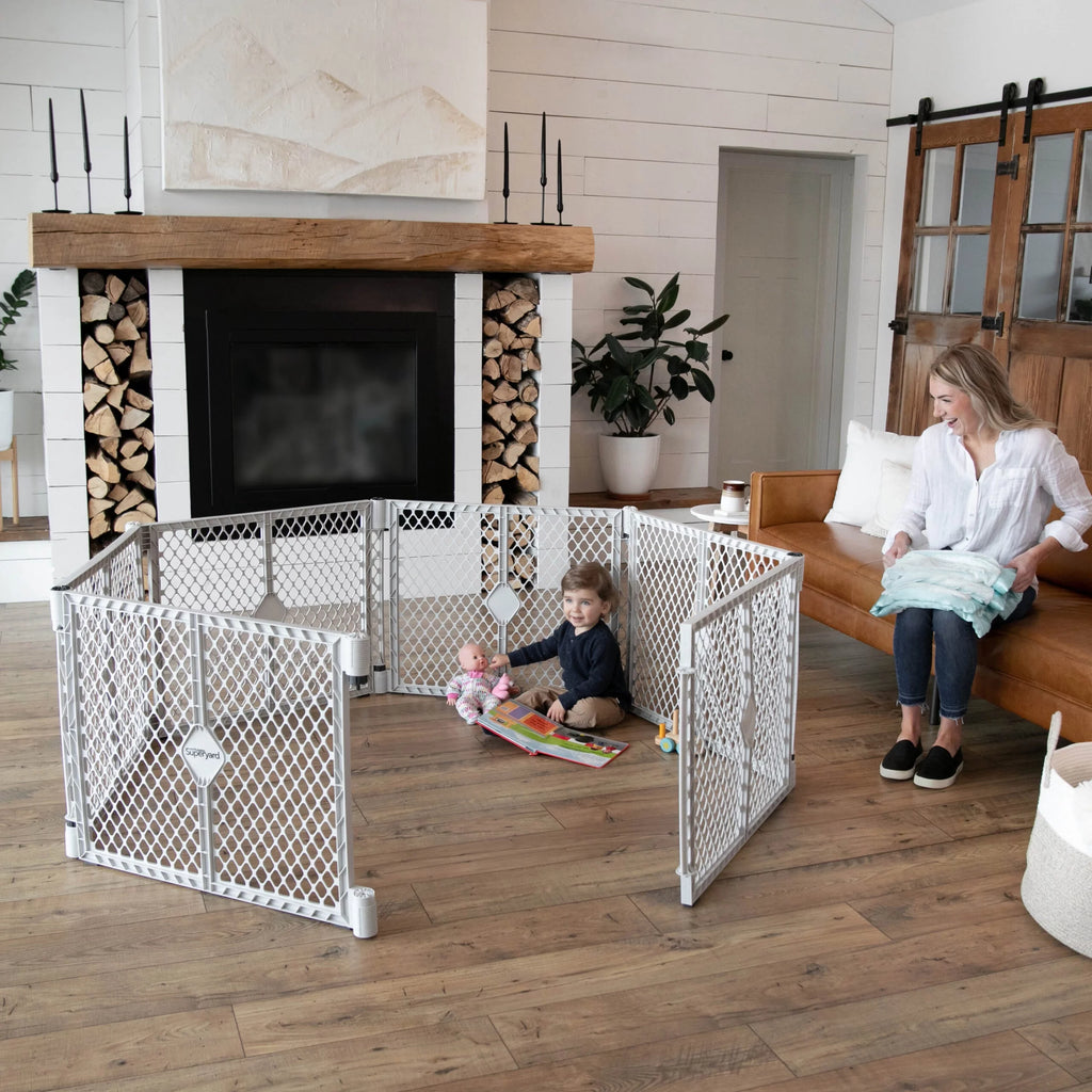 Gray Plastic Baby Play Yard Y556917