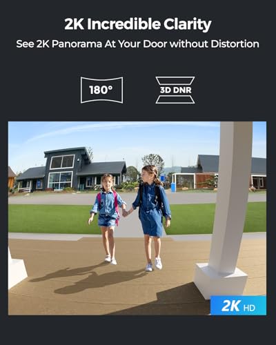 Video Doorbell WiFi Camera Wired 2K Outdoor 5G&2.4G WiFi Wide View Angle Smart Detection Local Storage No Subscription Customized Chime V2 Z7785
