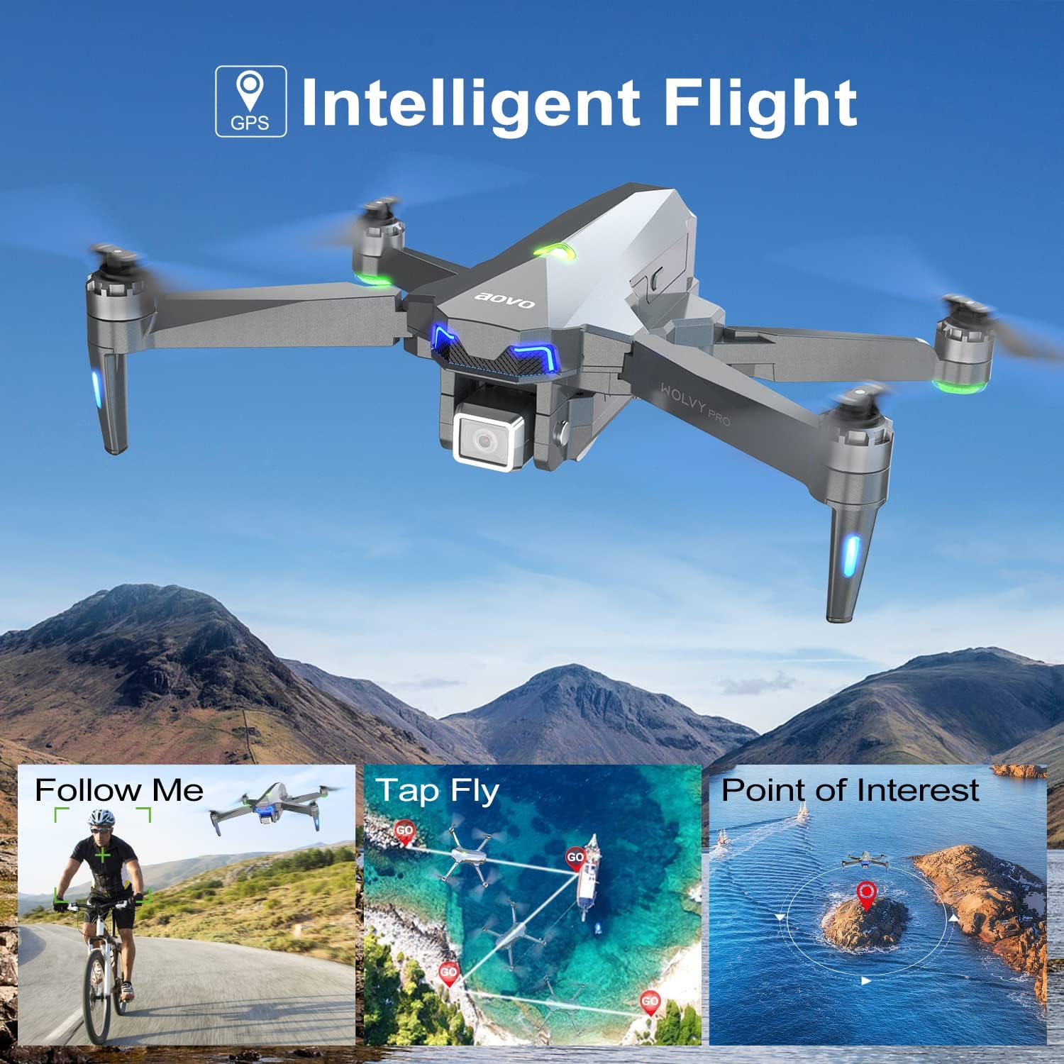 4K Drone with Camera, 30 Minutes Flight Time, GPS Return Home, Brushless Motor I359