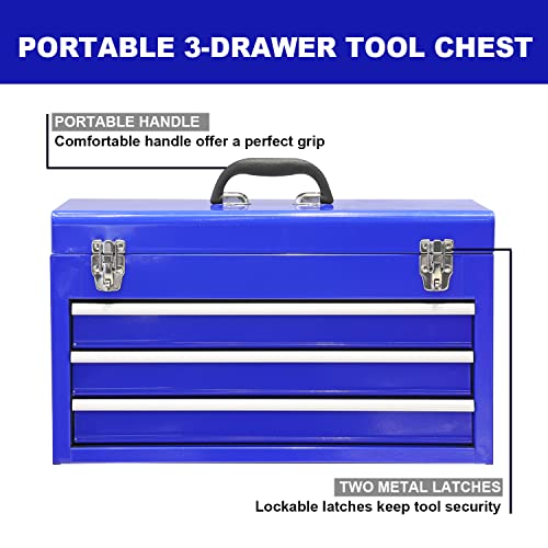 20" 3 Drawer Steel Tool Box V89756