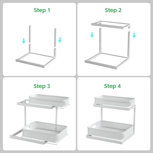 2-Tier Black Mesh Slide Out Drawer Shelf R558