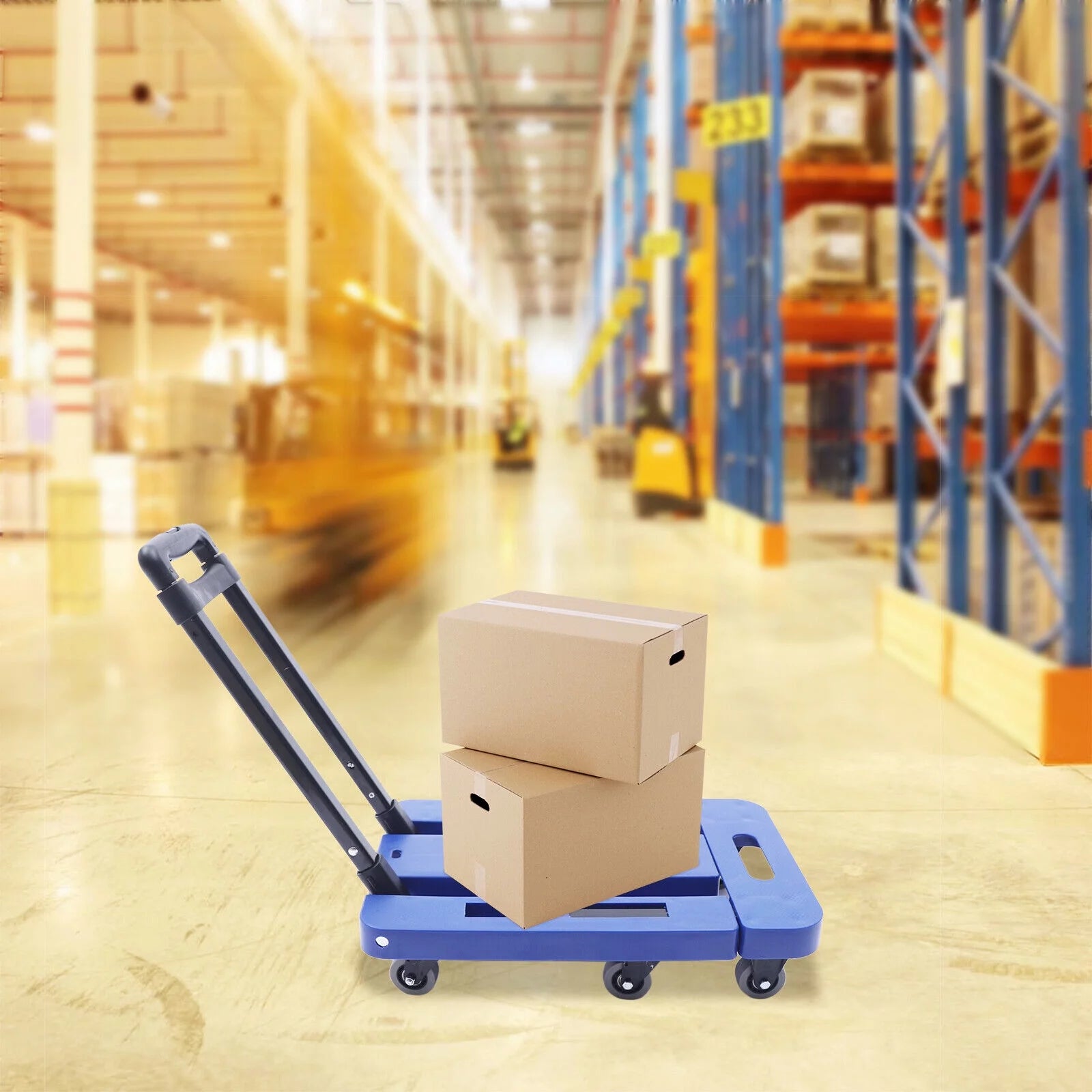 Folding Dolly Trolley with 6 Wheels T8712