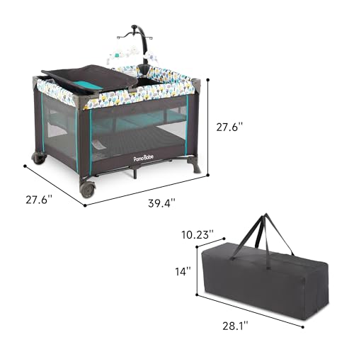 Portable Baby Playpen with Detachable Bassinet and Changing Table D115831