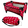Baby Doll Crib Set for 18 inch Dolls (Floral) B497426