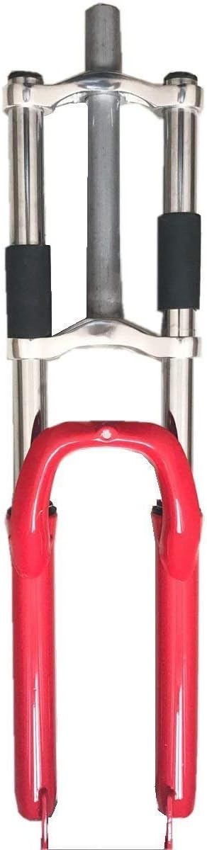 Red Fork 26" and 1 1/8" Headset Combo Triple Tree Suspension Fork Double Shoulder Gas Motorized Bike Z358