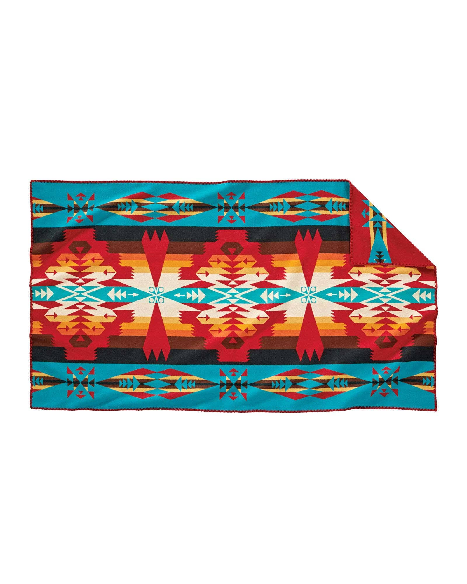 Scarlet Tucson Wool Saddle Blanket A4740