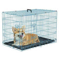 Foldable Large Metal Wire Dog Crate with Plastic Tray A130