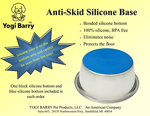 Stainless Steel Dog Bowl Set of 2 with Silicone Non-Skid Base R5401