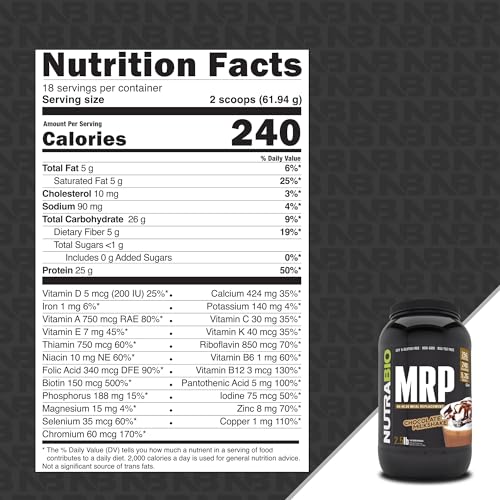 Chocolate Meal Replacement Protein Powder 2.5 lbs N5792