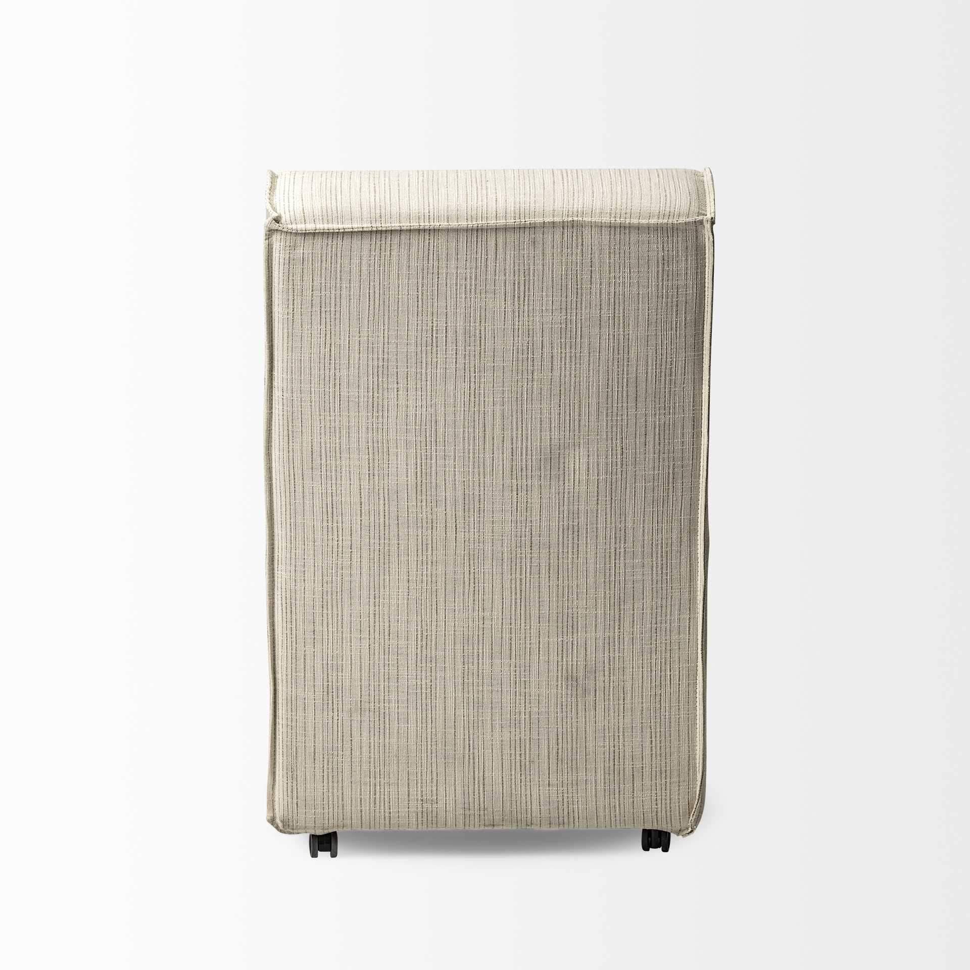 Cream Fabric Dining Chair on Casters U758990