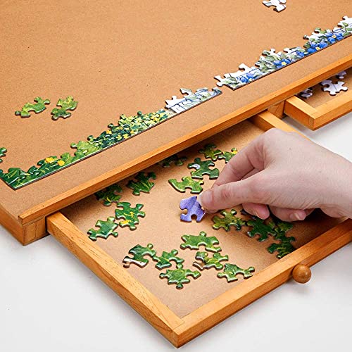 1000 Piece Wooden Puzzle Board with Drawers Z91293