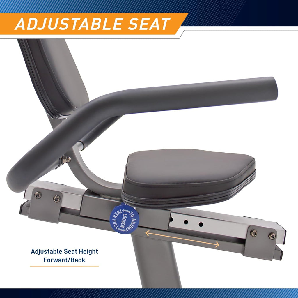 Recumbent Exercise Bike with Adjustable Seat and 8 Resistance Levels, 300 Pound Capacity G708