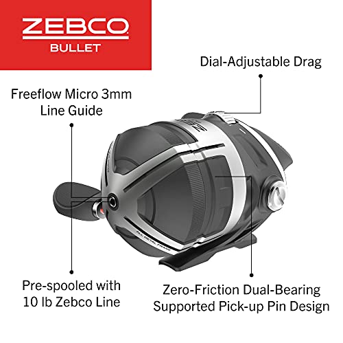 Size 30 Spincast Fishing Reel, Pre-Spooled with 10-Pound Fishing Line X407