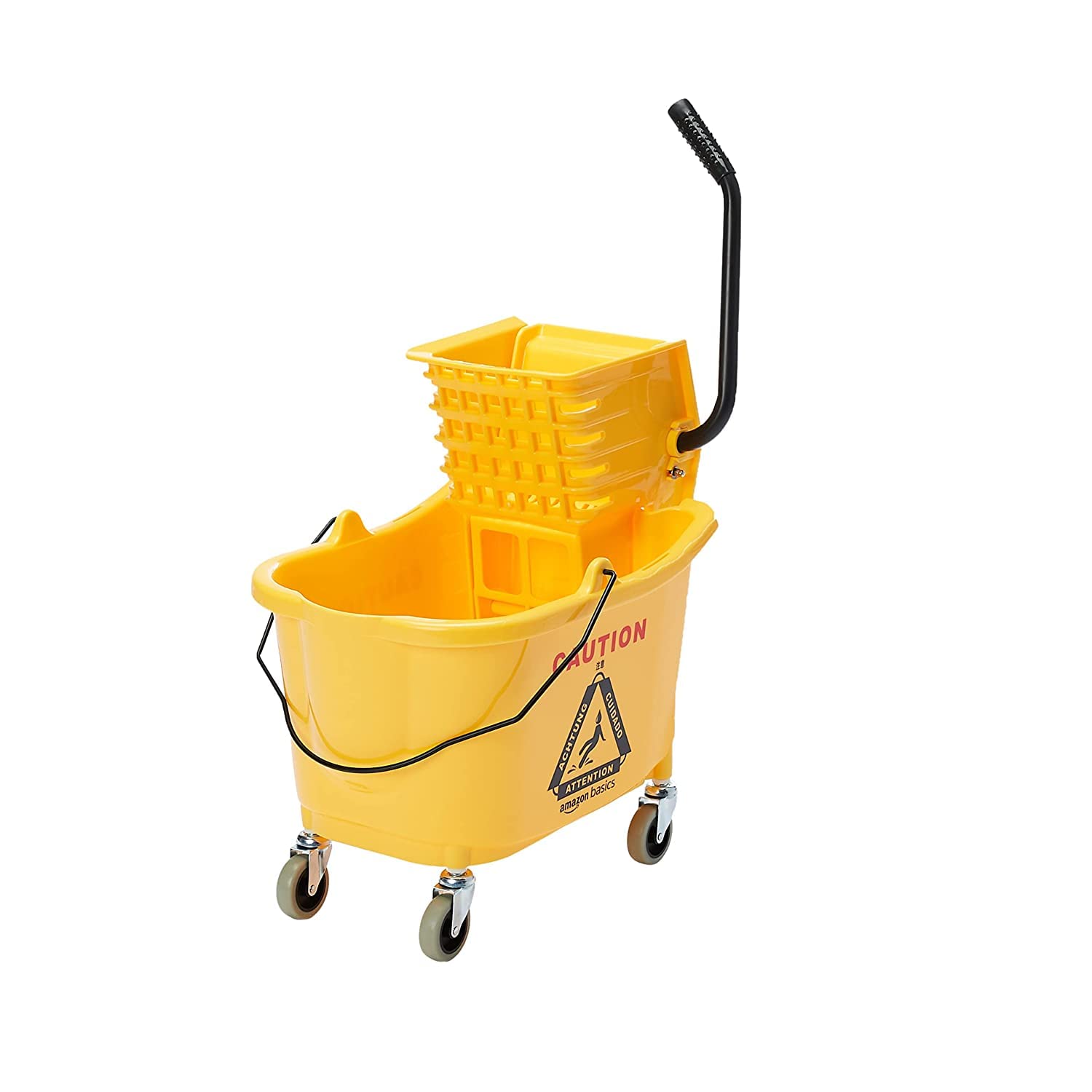 Yellow 35-Quart Mop Bucket on Wheels W50386