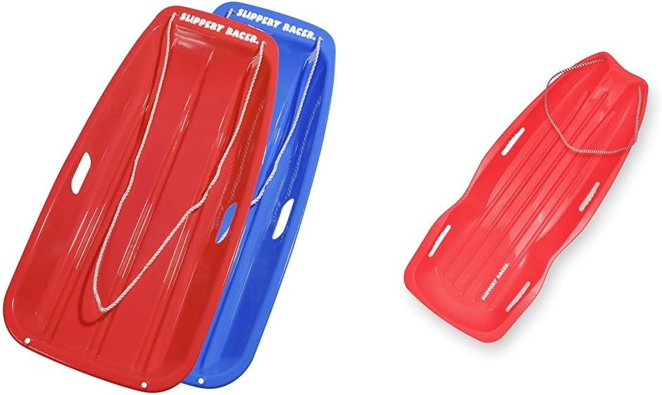 Flexible Plastic Toboggan Snow Sled with Pull Rope W3629